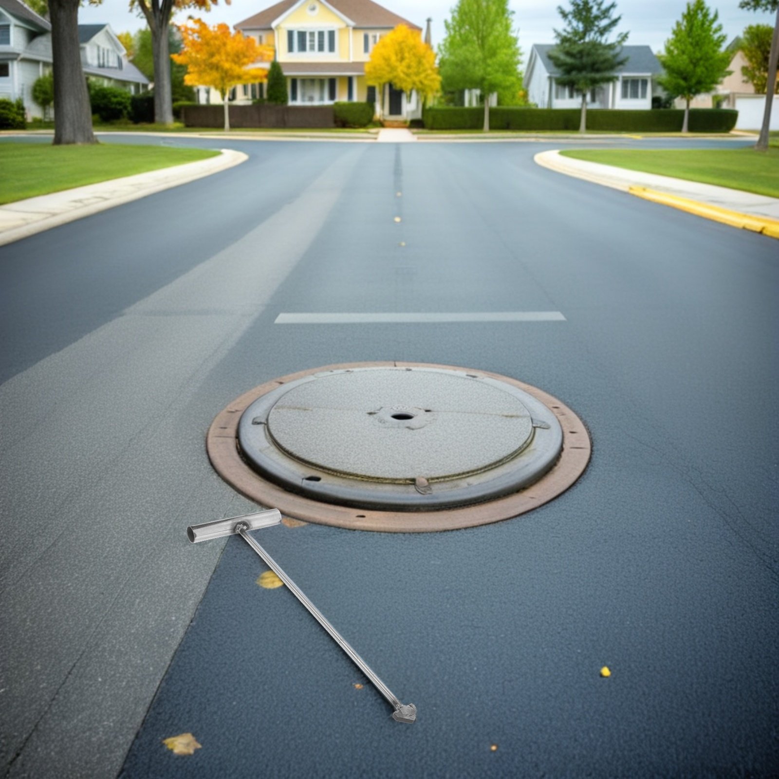 Manhole Cover Lifting - Stainless Steel Manhole Cover Hook T-Shape