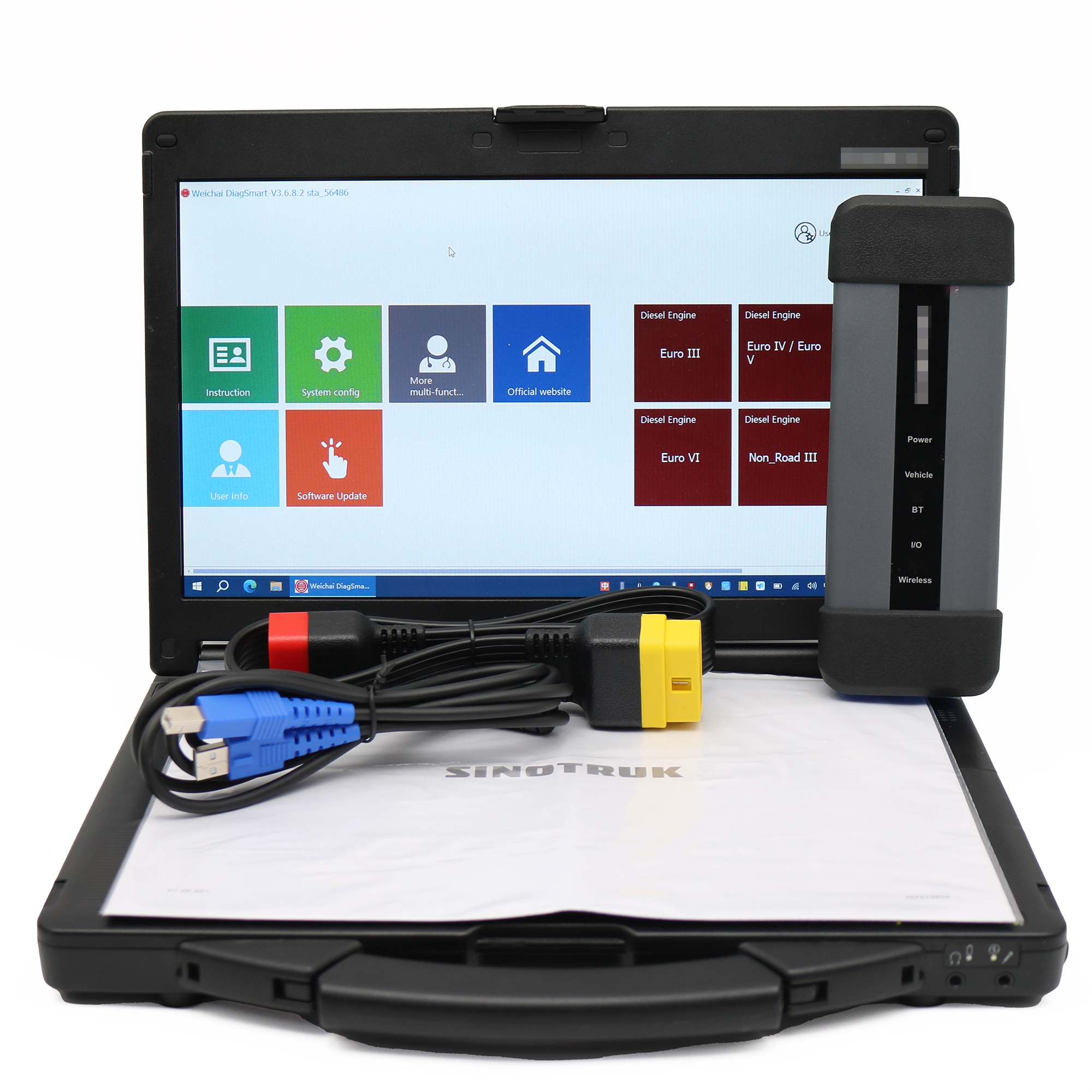 Heavy Equipment Diagnostic Tool - For Weichai SHACMAN HOWO A7 Sitrak