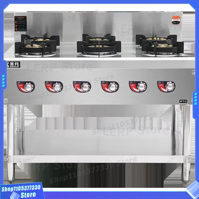 Heavy Equipment Kitchen - Commercial 6 Burner Gas Stove Countertop