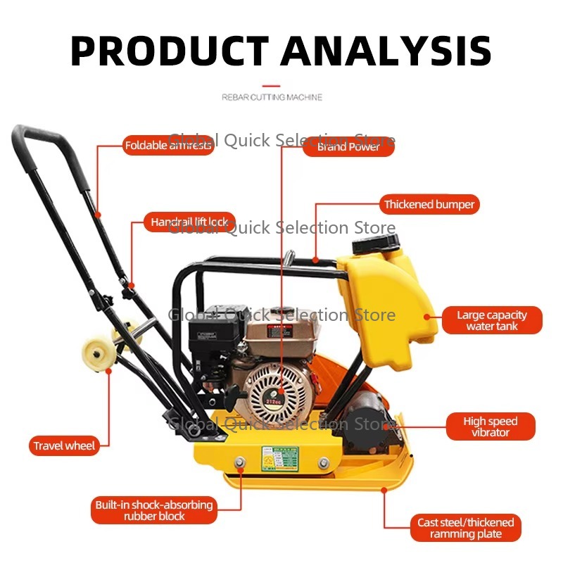 6.5HP Diesel Plate Compactor,  - Plate Compactor Vibrator 评论和价格