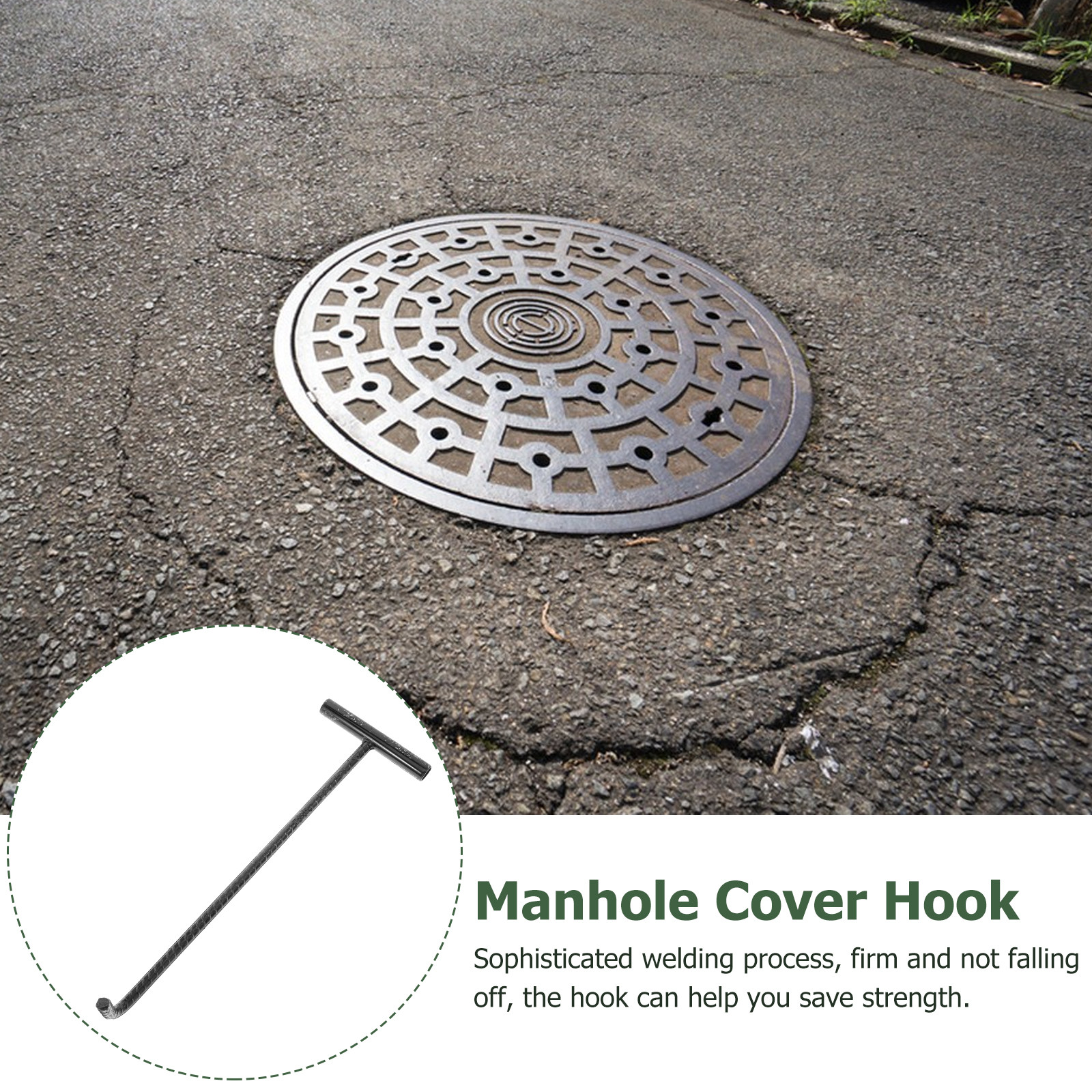 Manhole Cover Hook Stainless S - Manhole Cover Lifting 评论和价格