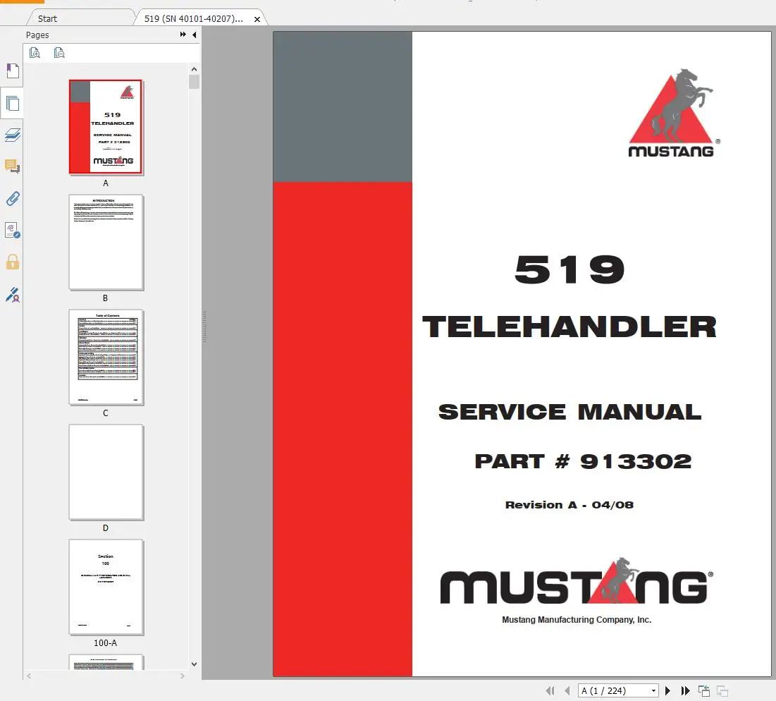 AutoDVD Mustang Machinery Heav - Heavy Equipment Manual 评论和价格