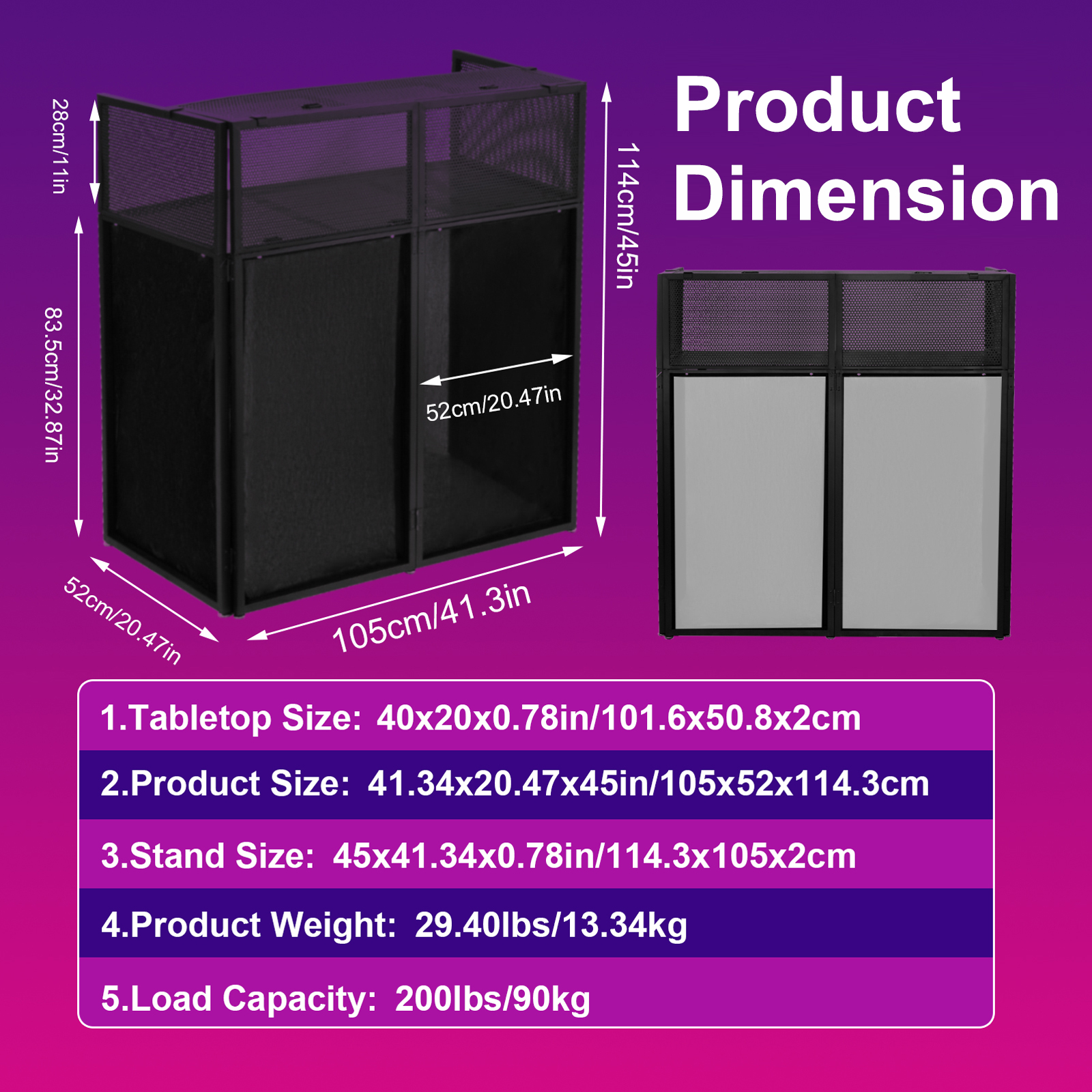 Portable DJ Table Stand Foldab - Heavy Equipment Mixer 评论和价格