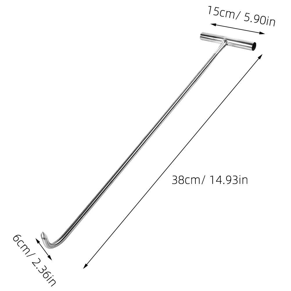 2Pcs Stainless Steel T Type Ma - Manhole Cover Lifting 评论和价格