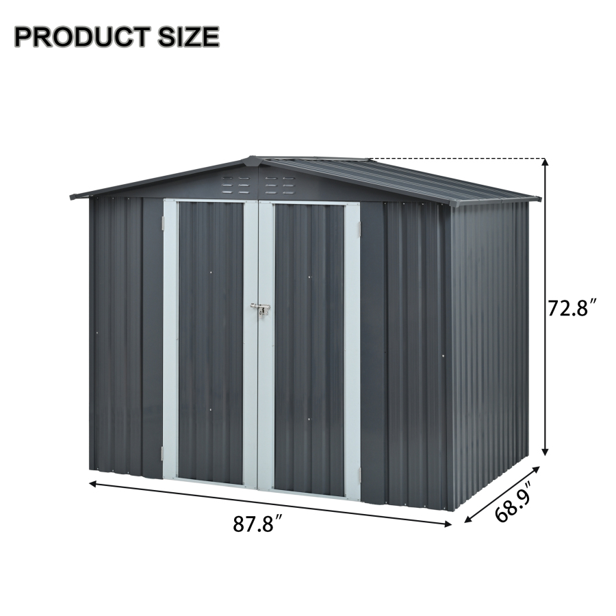 Metal Storage Shed with Double - Heavy Equipment Storage Yard 评论和价格