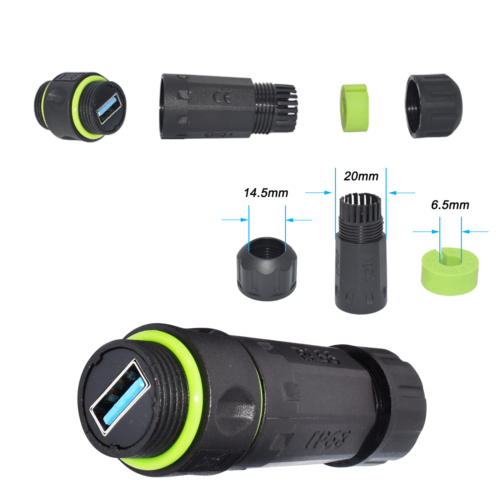 IP68 Waterproof Nylon USB3.0 P - Heavy Equipment Freeport 评论和价格