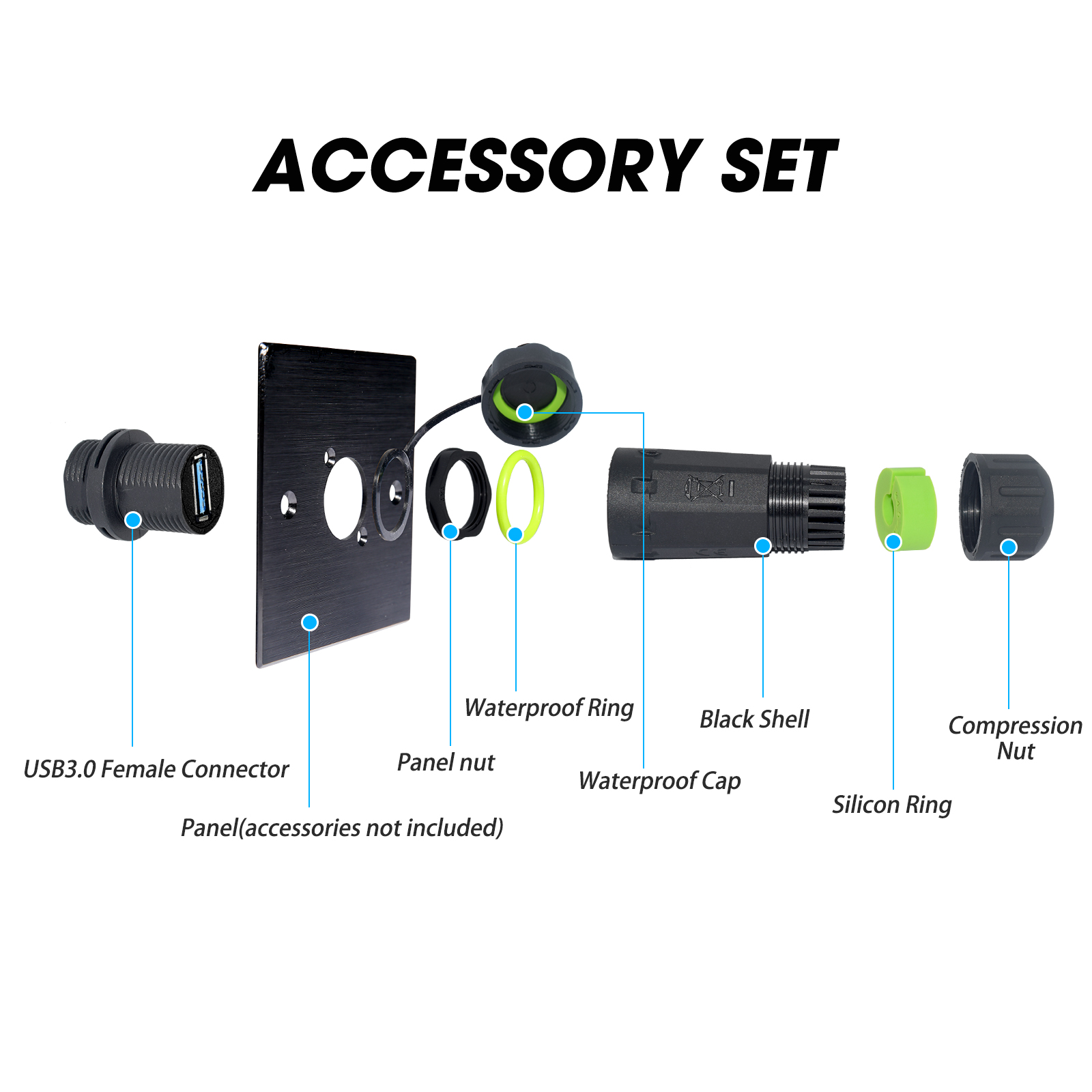 IP68 Waterproof Nylon USB3.0 P - Heavy Equipment Freeport 评论和价格